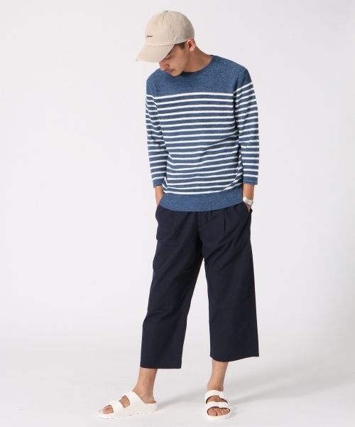 RAGEBLUE(レイジブルー)の「強撚カワリ編みニット7分袖/719159(ニット/セーター・メンズ・ブルー系その他/ブルー/ホワイト/ライトブルー/キャメル・LARGE/MEDIUM)」の14枚目の写真