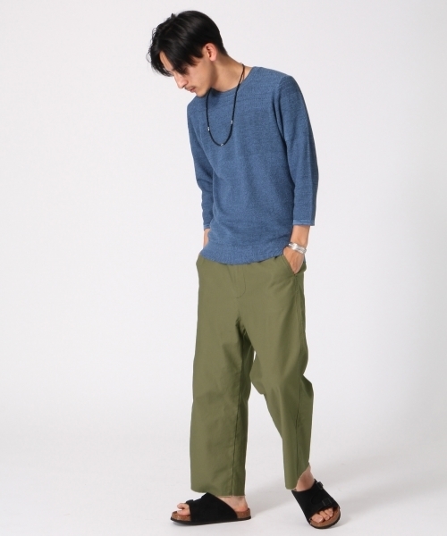 RAGEBLUE(レイジブルー)の「強撚カワリ編みニット7分袖/719159(ニット/セーター・メンズ・ブルー系その他/ブルー/ホワイト/ライトブルー/キャメル・LARGE/MEDIUM)」の16枚目の写真