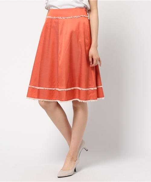 PRINGLE 1815（プリングル1815）の「キュプラコットンデニムスカート（スカート・レディース・ブルー/オレンジ/ホワイト・SMALL/MEDIUM）」の3枚目の写真