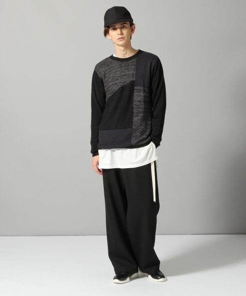 HARE(ハレ)の「ブロッキングニットプルオーバー(HARE)(ニット/セーター・メンズ・オフホワイト/ブラウン/ブラック・LARGE/SMALL/MEDIUM)」の16枚目の写真