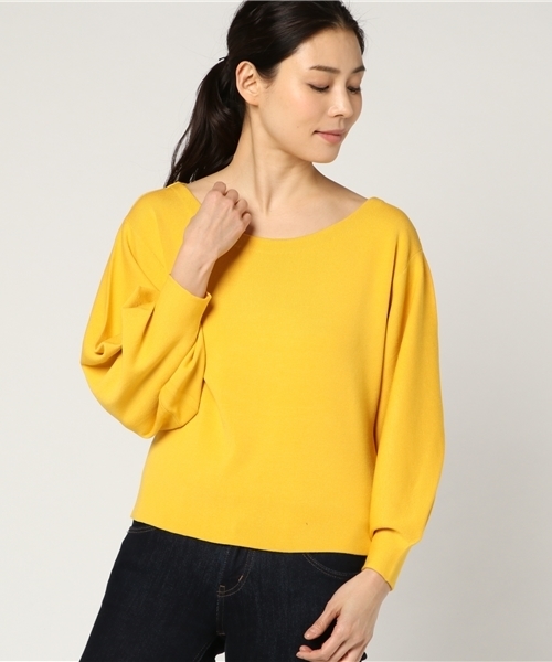 STUDIOUS SELECT（ステュディオスセレクト）の「【ELENDEEK】ルーズポイントスリーブニット/LOSE POINT SL KT（ニット/セーター・レディース・マルチ/ライトグレー・FREE）」の2枚目の写真