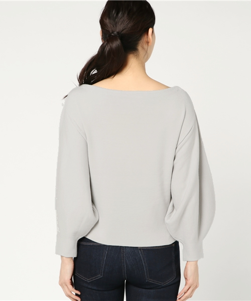 STUDIOUS SELECT（ステュディオスセレクト）の「【ELENDEEK】ルーズポイントスリーブニット/LOSE POINT SL KT（ニット/セーター・レディース・マルチ/ライトグレー・FREE）」の8枚目の写真