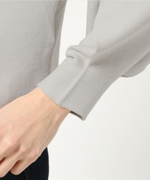 STUDIOUS SELECT（ステュディオスセレクト）の「【ELENDEEK】ルーズポイントスリーブニット/LOSE POINT SL KT（ニット/セーター・レディース・マルチ/ライトグレー・FREE）」の3枚目の写真