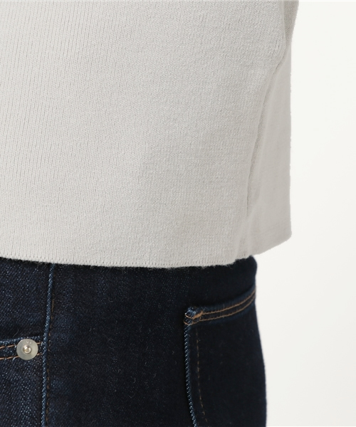 STUDIOUS SELECT（ステュディオスセレクト）の「【ELENDEEK】ルーズポイントスリーブニット/LOSE POINT SL KT（ニット/セーター・レディース・マルチ/ライトグレー・FREE）」の4枚目の写真