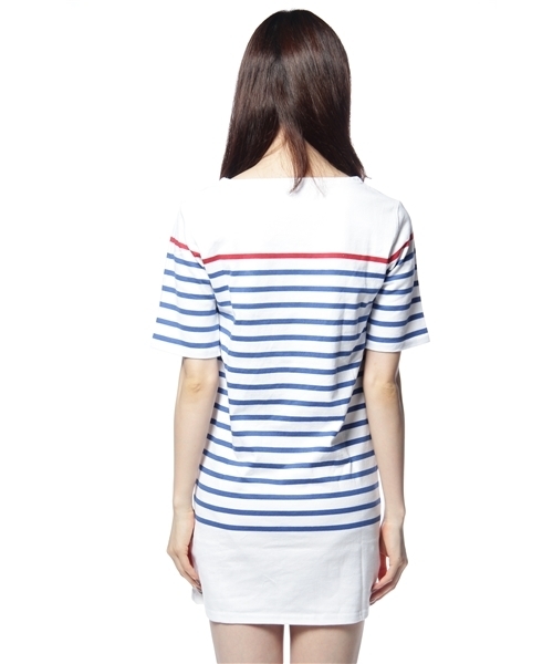 coen(コーエン)の「ナバルボーダー半袖ワンピース(ワンピース・レディース・レッド/コバルトブルー・MEDIUM/LARGE)」の4枚目の写真