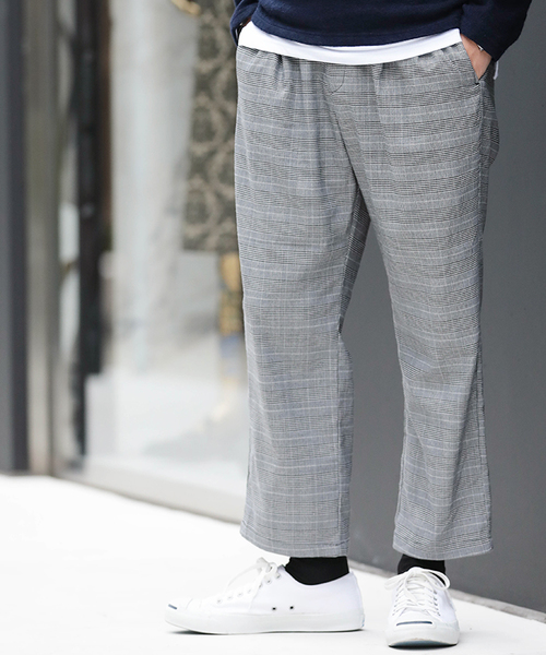 WEGO（ウィゴー）の「WEGO/ストレッチワイドアンクルスラックス（スラックス・メンズ・ネイビー/ブラック/グレー系その他/ブラウン系その他・LARGE/MEDIUM/SMALL）」の3枚目の写真