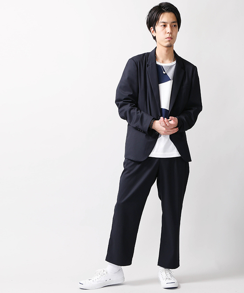 WEGO（ウィゴー）の「WEGO/ストレッチワイドアンクルスラックス（スラックス・メンズ・ネイビー/ブラック/グレー系その他/ブラウン系その他・LARGE/MEDIUM/SMALL）」の14枚目の写真