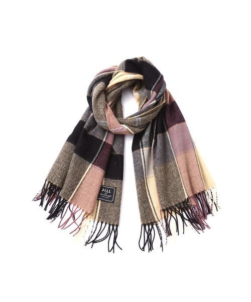 JILL by JILL STUART（ジルバイジルスチュアート）の「チェックストール   （ストール/ショール・レディース・ホワイト/ベージュ系その他/ブラック×ピンク/ピンク系その他/パープル/ブラック×ブルー・FREE）」の8枚目の写真