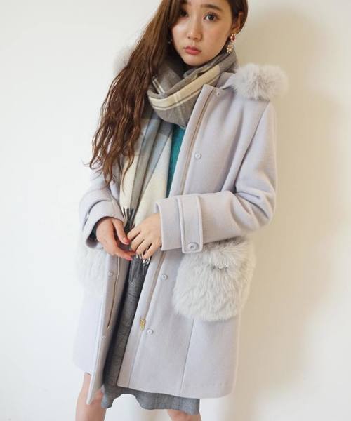 JILL by JILL STUART（ジルバイジルスチュアート）の「チェックストール   （ストール/ショール・レディース・ホワイト/ベージュ系その他/ブラック×ピンク/ピンク系その他/パープル/ブラック×ブルー・FREE）」の22枚目の写真