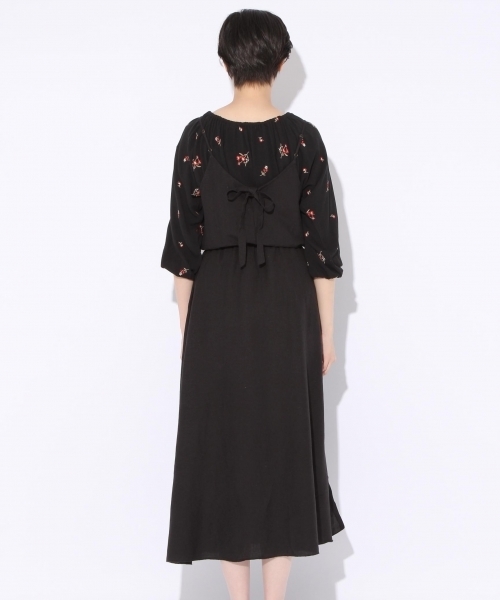 niko and...（ニコアンド）の「麻レーヨン後ろリボンキャミワンピース【niko and ...】（ワンピース・レディース・オレンジ/ブラック/カーキ・MEDIUM/LARGE）」の6枚目の写真