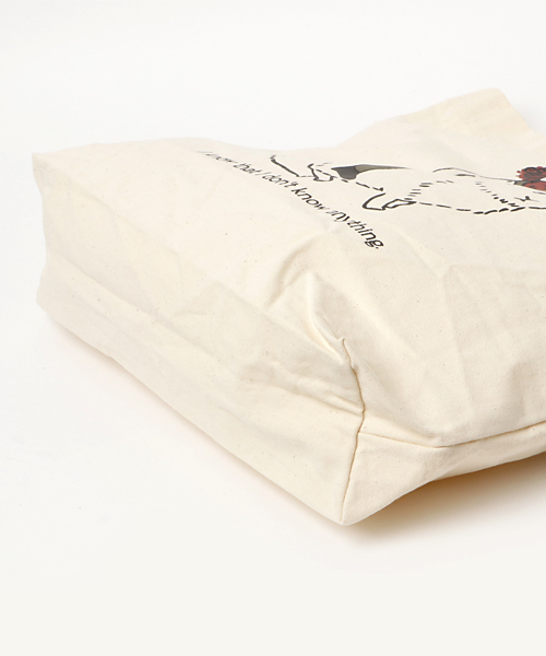 MERLOT（メルロー）の「ソクラテスとうさぎトートバッグ2335（トートバッグ・レディース・アイボリー/ネイビー/ブラック・FREE）」の5枚目の写真