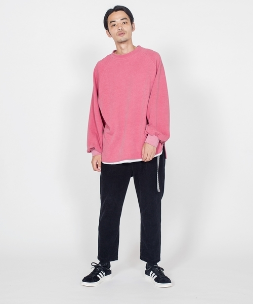 Influence（インフルエンス）の「INFLUENCE×SHIPS JET BLUE: ビッグスウェット◇（スウェット・メンズ・ピンク/ブラック/ネイビー・SMALL/MEDIUM/LARGE）」の4枚目の写真