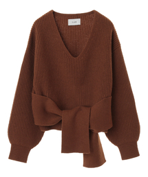 CLANE | SIDE RIBBON KNIT TOPS(ニット/セーター)