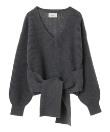 CLANE | SIDE RIBBON KNIT TOPS(ニット/セーター)