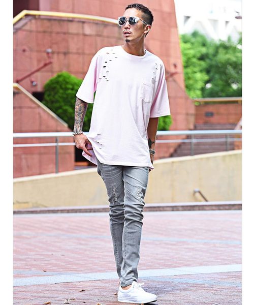 JOKER(ジョーカー)の「ストレッチリペア加工ストレッチデニムパンツ ヴィンテージ ジーンズ(デニムパンツ・メンズ・グレー/インディゴブルー/ブルー系その他・L/M/S/XL)」の4枚目の写真