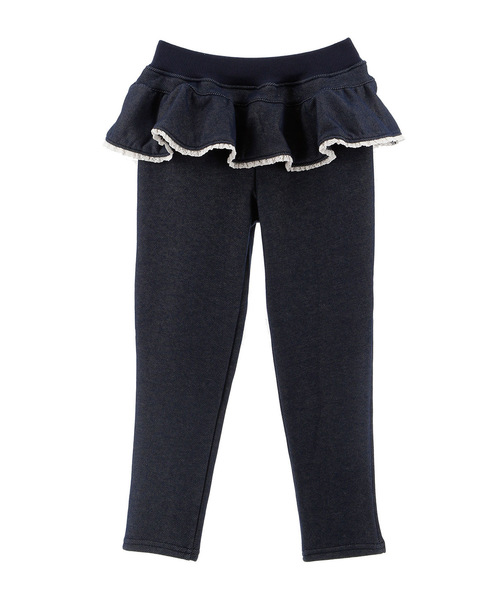 Catherine Cottage（キャサリンコテージ）の「裏起毛 フリルロングパンツ（その他パンツ・キッズ・ネイビー/チャコールグレー・130/140/110/120/100）」の2枚目の写真