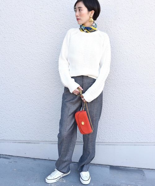 Prefer SHIPS（プリファーシップス）の「Prefer SHIPS:ハイウエストパンツ◇（その他パンツ・レディース・ブラック/ライトグレー・38/36）」の4枚目の写真