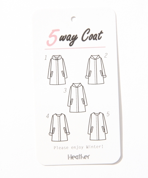 Heather（ヘザー）の「ＴＲ／５ＷＡＹフードコート 778475（その他アウター・レディース・ホワイト/グレー/ブラウン/ネイビー・FREE）」の15枚目の写真