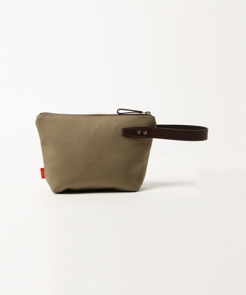 BEAMS F(ビームスエフ)の「JOHN CHAPMAN / キャンバス×レザー スモールポーチ(ハンドバッグ・メンズ・ダークグリーン/ネイビー/カーキ/レッド系その他7/ブラック・ONE SIZE)」の21枚目の写真