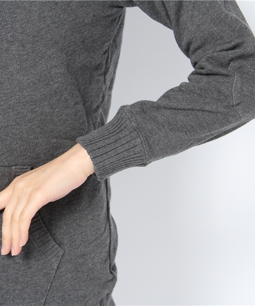 coen（コーエン）の「スウェット裏ボアロングパーカー（パーカー・レディース・ダークグレー/ナチュラル・LARGE/MEDIUM）」の7枚目の写真