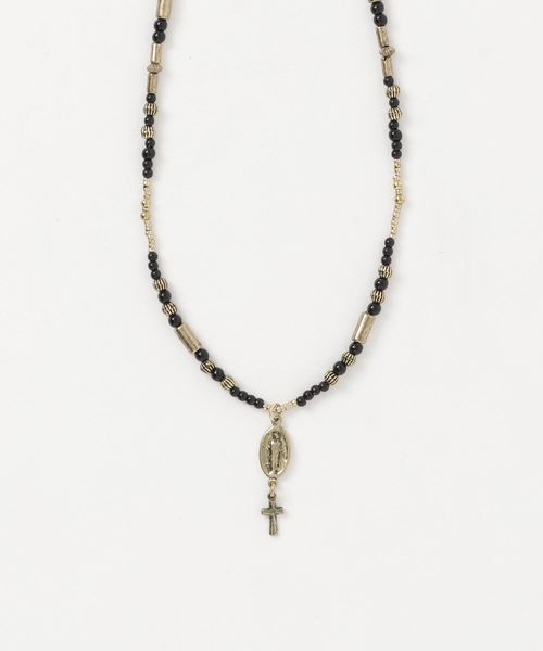 VENCEEXCHANGE（ヴァンスエクスチェンジ）の「チェーンビーズネックレス（ネックレス・レディース・ブラック/ターコイズブルー/ブルー・FREE）」の2枚目の写真