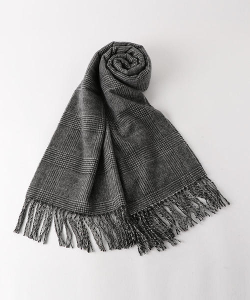 green label relaxing（グリーンレーベルリラクシング）の「D カシミヤチェック ストール ◆（ストール/ショール・レディース・ホワイト/ライトグレー/ブラック/ダークグリーン/ケリー/ライトブルー・FREE）」の15枚目の写真