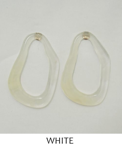select MOCA（セレクトモカ）の「クリアべっ甲ピアス（ピアス（両耳用）・レディース・ホワイト/ブラウン/ベージュ・FREE）」の8枚目の写真