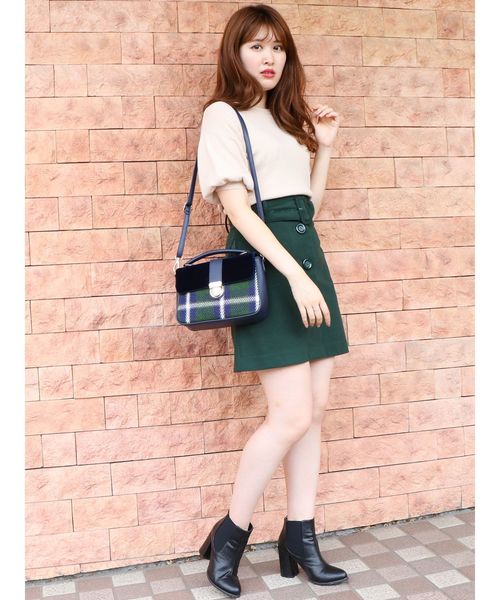 dazzlin（ダズリン）の「ワイドベルトミニスカート（スカート・レディース・ベージュ/グリーン/ボルドー・SMALL/MEDIUM）」の19枚目の写真
