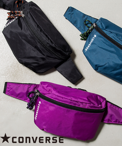 CONVERSE(コンバース)の「CONVERSE PACKABLE WAIST POUCH(ボディバッグ/ウエストポーチ・メンズ・ネイビー/パープル/ブラック・FREE)」の7枚目の写真