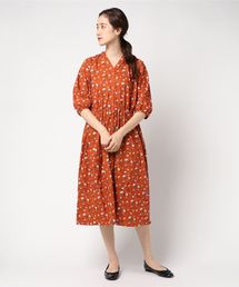 LBC | リネンコットン花柄プリントワンピース(ワンピース)