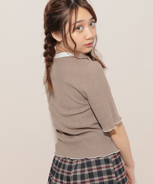 apres jour（アプレジュール）の「MIXワッフルロゴ刺繍Tシャツ【ZOZOTOWN限定アイテム】（Tシャツ/カットソー・レディース・ブラック/ボルドー/モカ・フリー）」の17枚目の写真