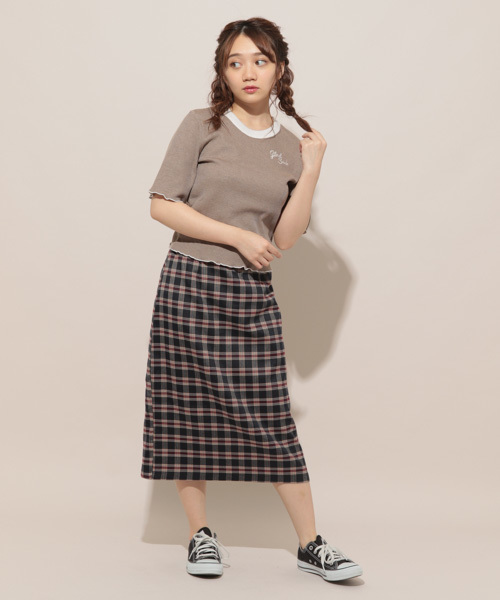 apres jour（アプレジュール）の「MIXワッフルロゴ刺繍Tシャツ【ZOZOTOWN限定アイテム】（Tシャツ/カットソー・レディース・ブラック/ボルドー/モカ・フリー）」の15枚目の写真