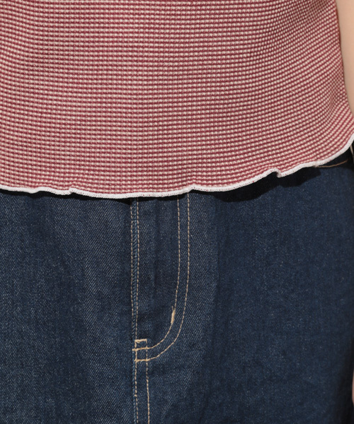 apres jour（アプレジュール）の「MIXワッフルロゴ刺繍Tシャツ【ZOZOTOWN限定アイテム】（Tシャツ/カットソー・レディース・ブラック/ボルドー/モカ・フリー）」の6枚目の写真