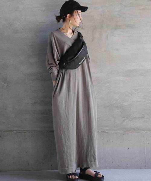 国内在庫 ワンピース Antiqua アンティカ のワンピース ｖネックロングニットワンピ Ps を購入できます Antiqua ワンピースｖネックロングニットワンピ ワンピース Antiqua アンティカ のファッション