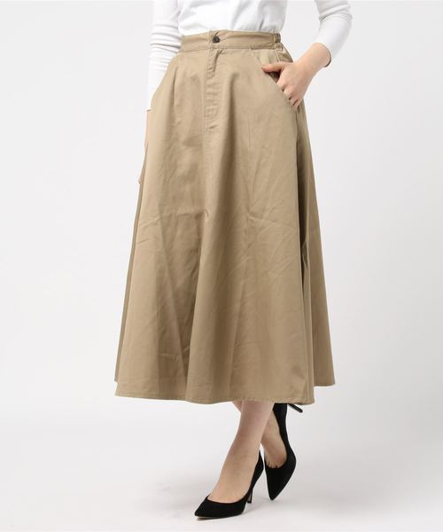 PUNYUS（プニュズ）の「ロングスカート（スカート・レディース・ブラック/ベージュ/ワイン/インディゴブルー・2/4/3/1）」の7枚目の写真