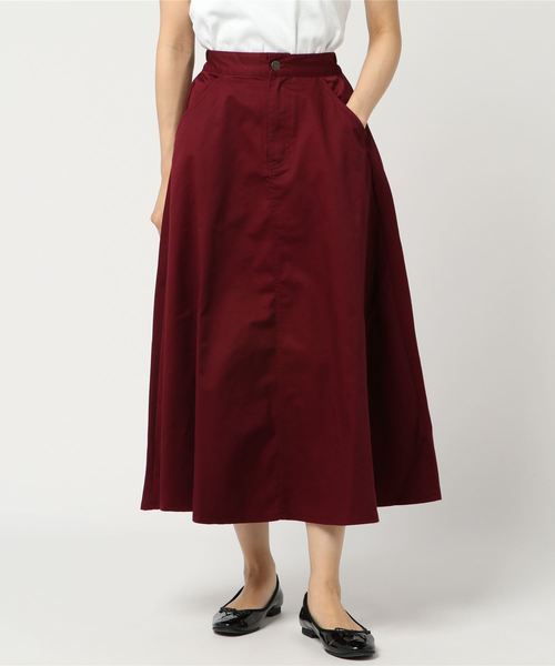 PUNYUS（プニュズ）の「ロングスカート（スカート・レディース・ブラック/ベージュ/ワイン/インディゴブルー・2/4/3/1）」の4枚目の写真