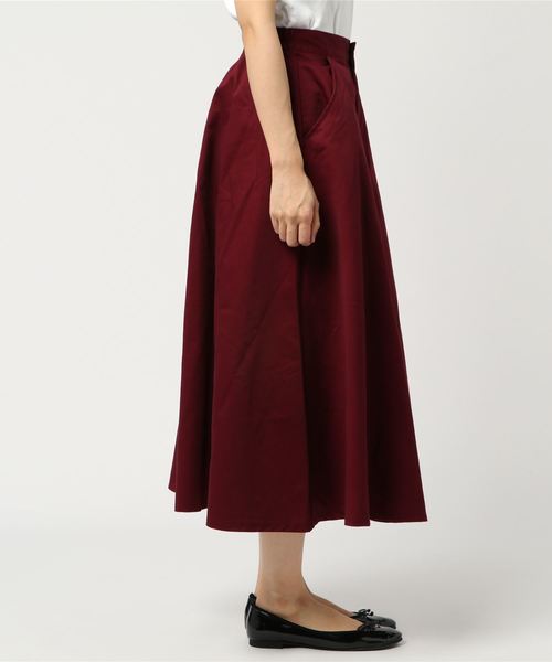 PUNYUS（プニュズ）の「ロングスカート（スカート・レディース・ブラック/ベージュ/ワイン/インディゴブルー・2/4/3/1）」の5枚目の写真