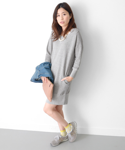 URBAN RESEARCH DOORS WOMENS（アーバンリサーチ ドアーズ ウィメンズ）の「DOORS　スウェットワンピース（ワンピース・レディース・ブラック/杢グレー・ONE SIZE）」の17枚目の写真