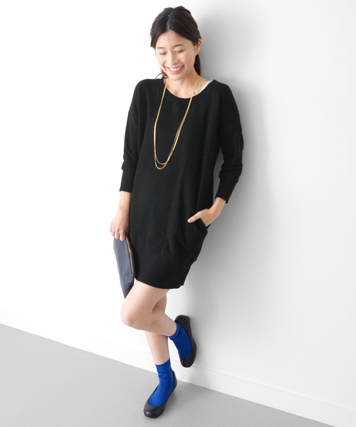 URBAN RESEARCH DOORS WOMENS（アーバンリサーチ ドアーズ ウィメンズ）の「DOORS　スウェットワンピース（ワンピース・レディース・ブラック/杢グレー・ONE SIZE）」の14枚目の写真