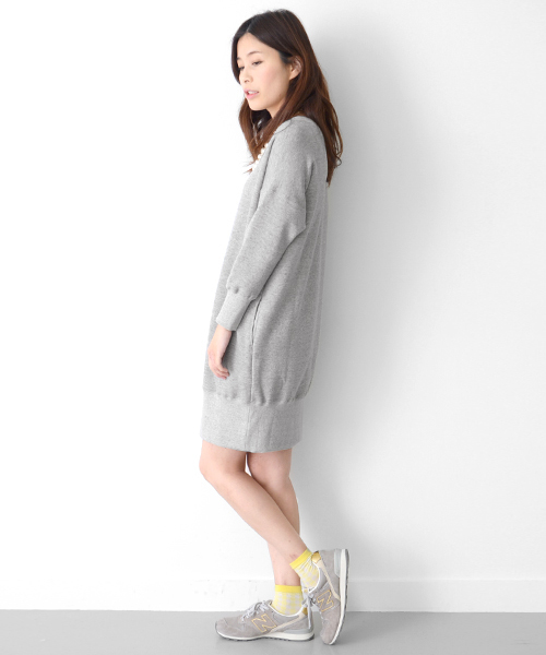 URBAN RESEARCH DOORS WOMENS（アーバンリサーチ ドアーズ ウィメンズ）の「DOORS　スウェットワンピース（ワンピース・レディース・ブラック/杢グレー・ONE SIZE）」の15枚目の写真