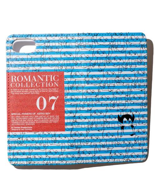 ブランK(ブランク)の「SwimmyDesignLab × ブランK 「ROMANTIC COLLECTION」手塚プロダクション手帳ケースiPhone7/8(モバイルケース/カバー)」|ブルー