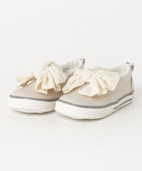 KP DECO（ケーピーデコ）の「リボンモチーフのスリッポン(15-18cm)（スニーカー・キッズ・ベージュ/ブルー系その他・17.0cm/18.0cm/15.0cm/16.0cm）」の6枚目の写真