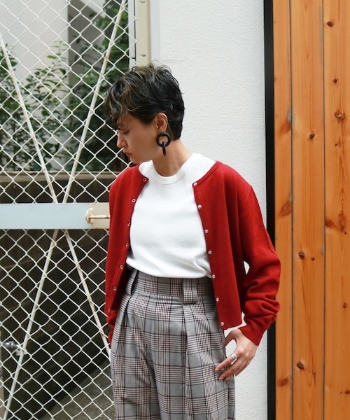 TODAYFUL(トゥデイフル)の「ショートニットカーディガン(カーディガン/ボレロ・レディース・ブラウン/グレー/レッド・FREE)」の3枚目の写真