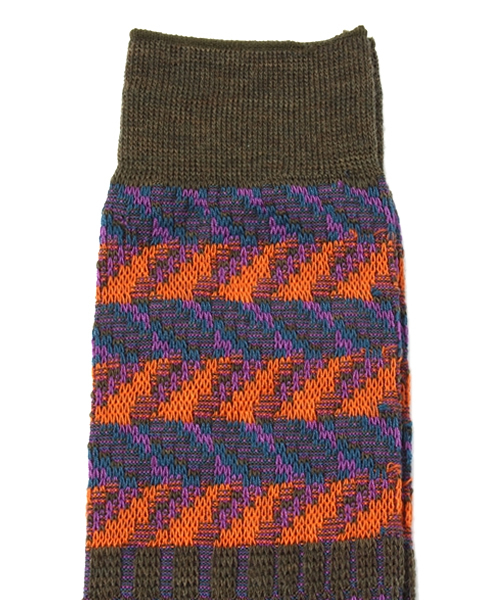 Ray BEAMS(レイビームス)の「□AYAME / サザナミ W ソックス(ソックス/靴下・レディース・チャコールグレー/ライトブラウン・ONE SIZE)」の3枚目の写真