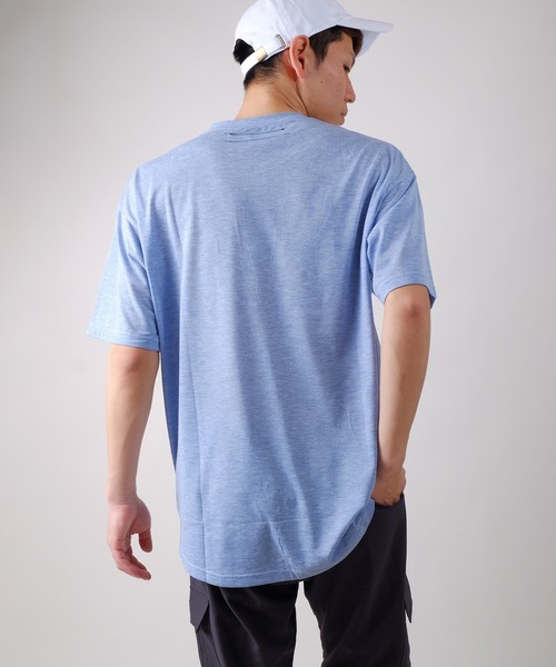 JRD by JARLD（ジェイアールディーバイジャールド）の「天竺変形 Vネックダックテイルポケット付き半袖 Tシャツ ポケT（Tシャツ/カットソー・メンズ・ホワイト/ブルー系その他/杢グレー・S/M/L）」の11枚目の写真