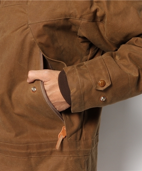 Filson フード付きブラウンマウンテンパーカー S Filson Insulated