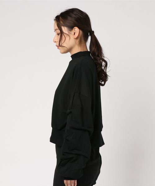 VENCEEXCHANGE(ヴァンスエクスチェンジ)の「ボリュームスリーブプルオーバー(Tシャツ/カットソー・レディース・ブラック/ベージュ・M)」の3枚目の写真