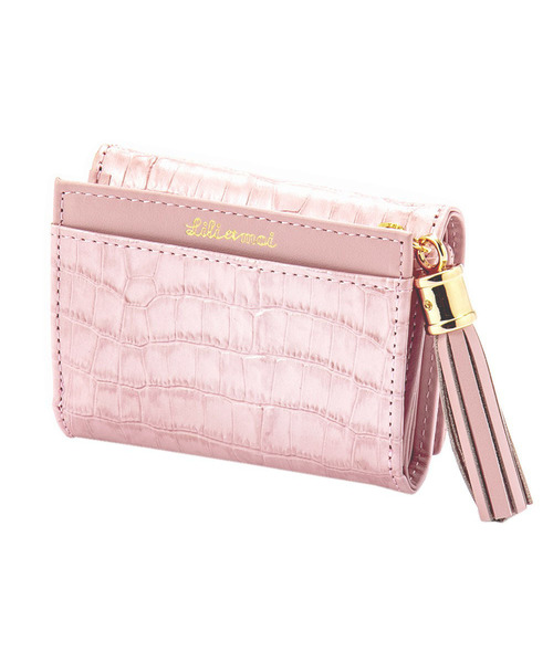 MARK'S(マークス)の「タッセルクロコ・コンパクト ミニウォレット/lilietmoi(財布)」|ピンク