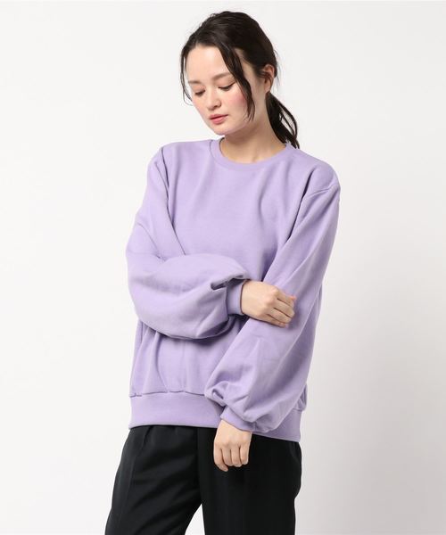 SESTO（セスト）の「ラグランボリュームスリーブパステルカラースウェットトレーナートップス（スウェット・レディース・ミント/パープル/イエロー・M）」の11枚目の写真