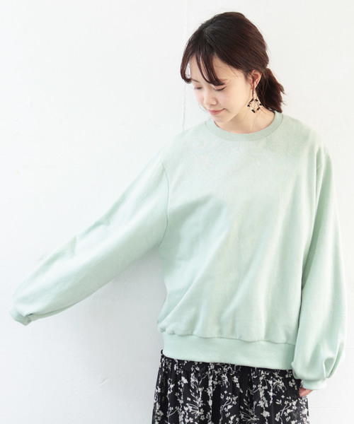 SESTO（セスト）の「ラグランボリュームスリーブパステルカラースウェットトレーナートップス（スウェット・レディース・ミント/パープル/イエロー・M）」の8枚目の写真